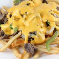 French Fry Cheesesteak · Chicken Or Steak + Fries + Cheese Whiz
+ Fried Onions