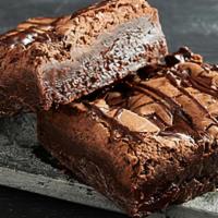 Double Fudge Brownie · A decadent fudgy brownie loaded with heavenly chocolate chips.