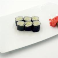909 Cucumber Roll · Rice, seaweed, wrapped around chopped cucumber.