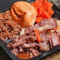 Pot Roast Dinner · All dinners comes with two side and a drink
