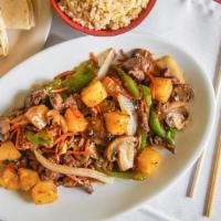 Teriyaki Bowl · Most Popular. Steak or chicken, onions, carrots, mushrooms, green peppers and pineapple with...