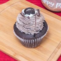 Cookies & Cream · Double creme filled chocolate cake and Oreo frosting!