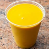 Mango Lassi · Naturally flavored yogurt drink with mango & sugar.