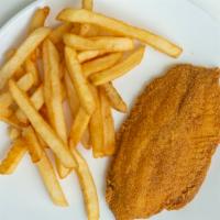 3 Piece Catfish Dinner · Includes bread,season fries.
