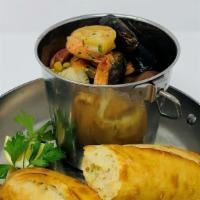 Low Country Shrimp Boil · Gulf shrimp, mussels, and andouille sausage.