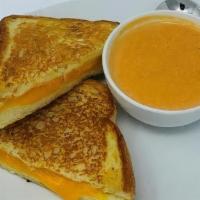 Kids Crispy Grilled Cheese · Cheddar, Tomato Soup