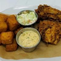 Kids Fried Chicken · Tater Tots, Cole Slaw