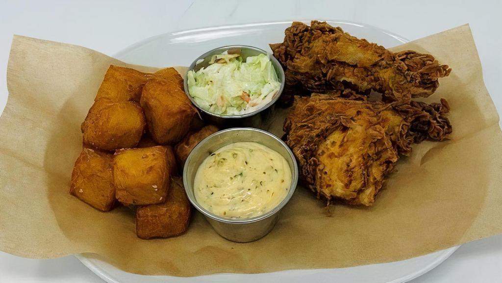 Kids Fried Chicken · Tater Tots, Cole Slaw