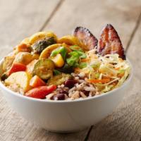 Curry Veggies · Seasonal veggies simmered in mild coconut curry and Island spices. Served with coconut rice,...