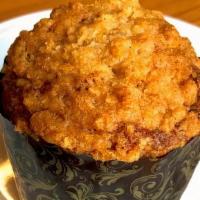 Banana Streusel Muffin · Crunchy streusel topping.