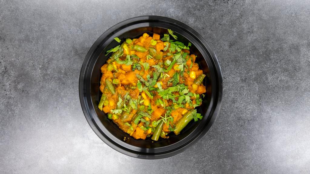 Mixed Veg · Fresh vegetables cooked with spices in slightly tangy sauce.