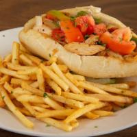 Giacomo · Boneless breast of chicken sautéed with onions, green peppers, fresh tomatoes and rosemary t...