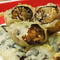 Kimmari · 6 pcs of deep-fried seaweed roll with potato noodles