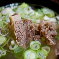 Kalbi Tang · Boiled beef short rib and potato noodle in savory beef broth