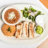 Mini Burritos · Most popular. Three mini-sized burritos filled with beans, cheese, lettuce, tomatoes and cho...