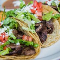 Taco Dinner · Most popular. A Mexican favorite. Three soft or hard shell tacos loaded with your choice of ...