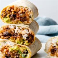 Burrito · A traditional Mexican treat stuffed with beans, melted cheese, lettuce, tomatoes and choice ...