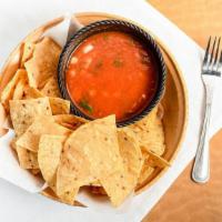 Chips And Salsa · Corn tortilla chips and salsa is made fresh every day.
