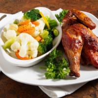 Rotisserie Chicken · Choice of two sides