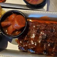 1/2 Slab Spare Rib Meal · Served with cole slaw, white bread & your choice of baked beans or seasoned waffle fries. No...