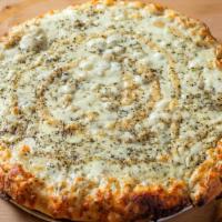 Garlic Cheesy Bread · Mozzarella cheese, parmesan, roasted garlic spread, italian herbs, and olive oil.