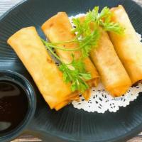 Deep Fried Spring Roll · A delicate combination of vegetables, spices & noodle filling rolled in a light spring roll ...