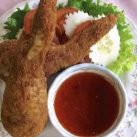 # 1 - Stuffed Chicken Wings · (2 pcs) Deep-fried breaded deboned chicken wing stuffed with glass noodle, onion, carrot, wa...