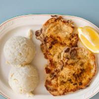 Pork Chops (10 Oz) · Pork chops cooked to perfection.

This item may be served undercooked. Consuming raw or unde...