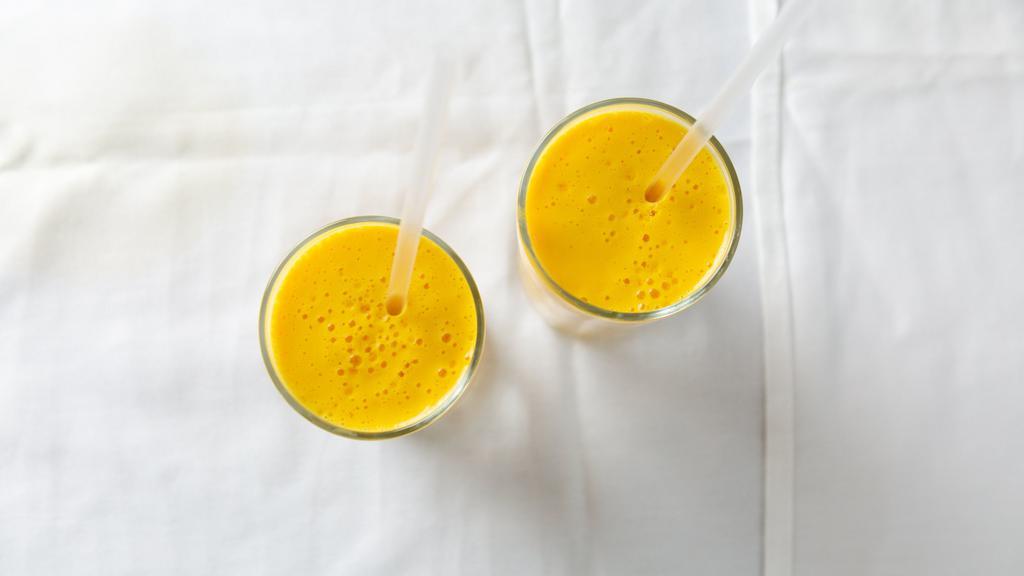 Mango Lassi  · Chilled yogurt drink with fresh mangoes.
