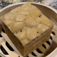 Sponge Cake · Brown sugar, milk, egg, and flour.