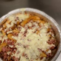 Bacon & Cheese Fries · French fries topped with cheese, bacon and cheese sauce.