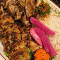Chicken Combo · A combination of chicken tawook, chicken kafta and shawarma served with garlic spread.