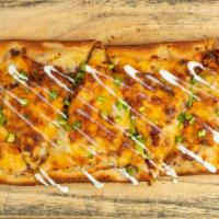 Flatbread - Alderman · House-made garlic mashed potatoes & chopped bacon topped with melted mozzarella, provolone &...