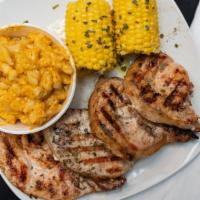 Fried Turkey Chops · Grilled/Fried Two sides ,corn bread muffin.