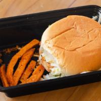 The Chicken Burger · Calories 404, carbs 46 g, protein 28 g, fats 12 g.