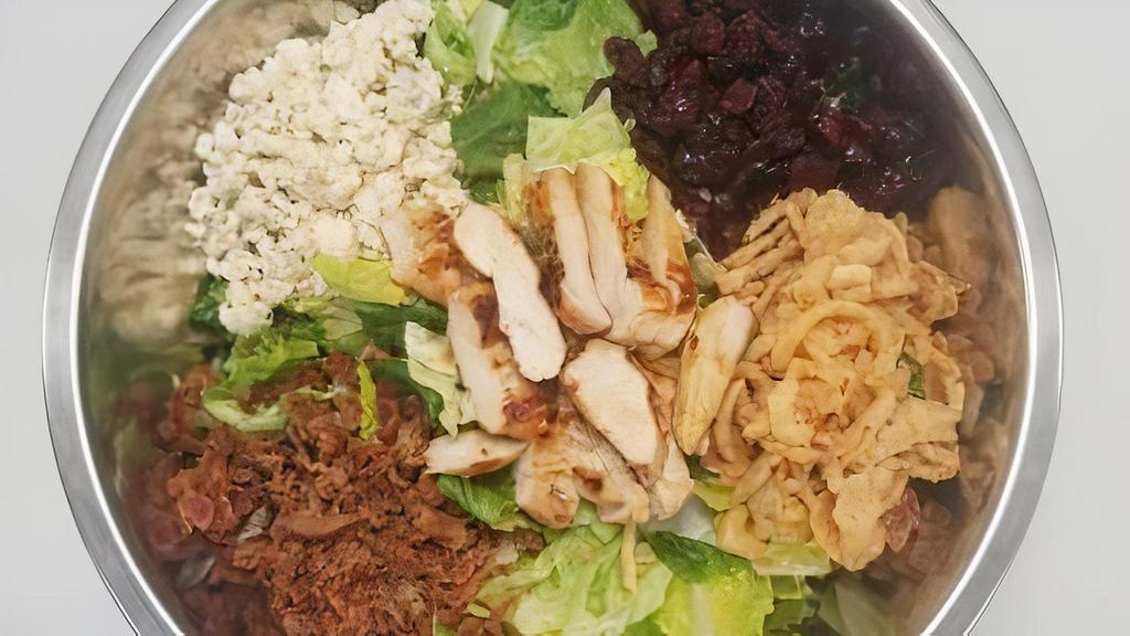 Craig'S Favorite · Romaine and Iceberg, dried cranberry, bacon, blue cheese & fried onion with raspberry sweet & sour & grilled chicken breast.