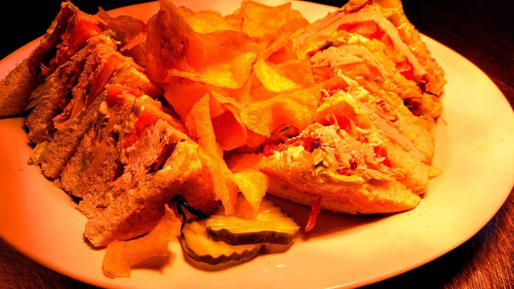 Turkey Club · Double decker with turkey, bacon, lettuce, tomato and mayo. Served on your choice of bread.