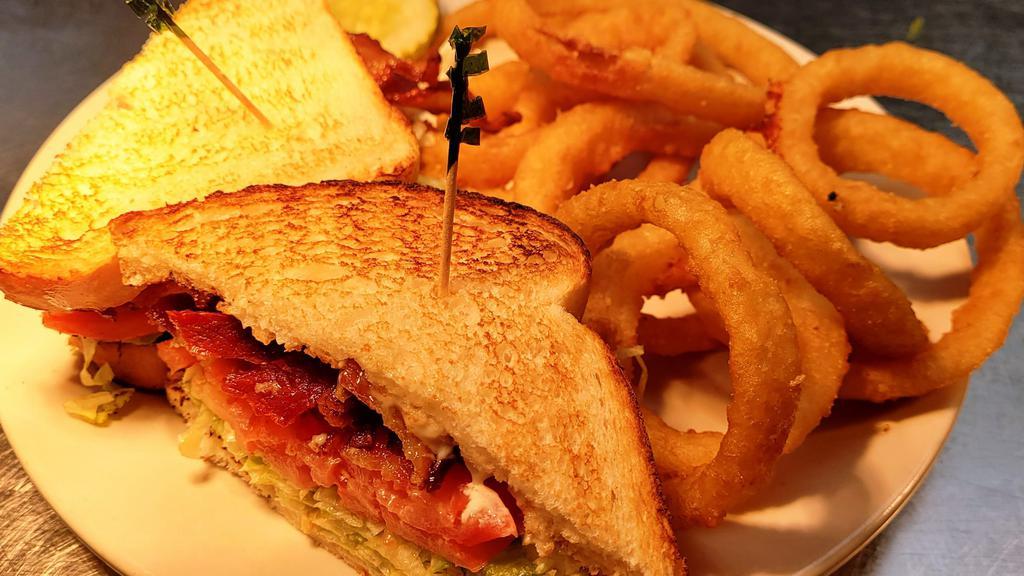 Blt · Crispy bacon, lettuce, tomato and mayo. Served on your choice of bread.