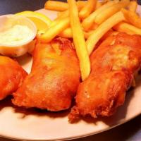 Fish Fry · Beer battered icelandic cod, fried to golden brown. Served with choice of vegetable, fries, ...