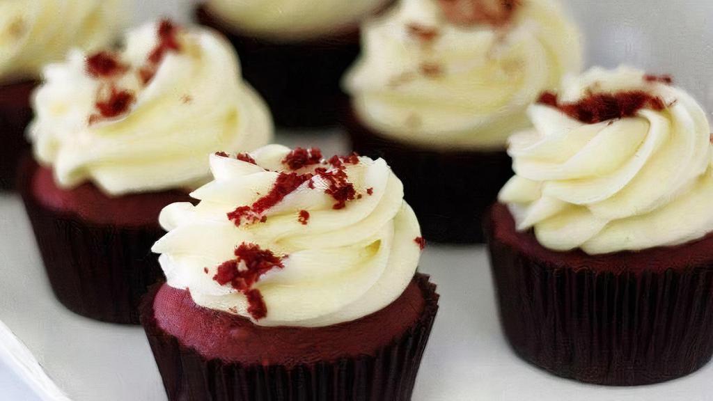 Red Velvet · Decadent red velvet cake. Topped with a delicious cream cheese icing.