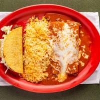 One Taco & Two Enchiladas · With your choice of rice or beans.