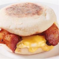 Morning Muffin · One egg*, choice of meat, American cheese, English muffin (440-570 cal.)