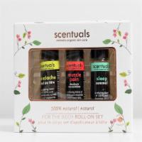 Headache,  Muscle Pain, Sleep Essential Oil By Scentuals · 100% All Natural Essential Oil Set
