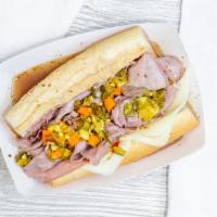 Italian Beef (Slice Of Heaven) · 4 oz of Vienna’s juicy Italian beef on a French roll. Add mozzarella and your choice of our ...