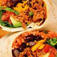 Burritos · Juarez Style, Tortilla Sized Burritos, Beans, Cheese & Choice of Stuffing.