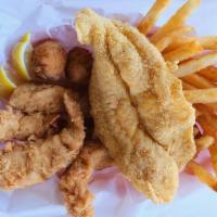 Catfish & Chicken Tenders · 1 Catfish Fillet & 4 Chicken Tenders