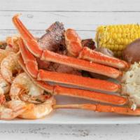 Catch Boil · 1/2 Pound of Snow Crab, 1/2 Pound of Boiled Shrimp, 1/2 Pound of Sausage with Corn & Potatoes
