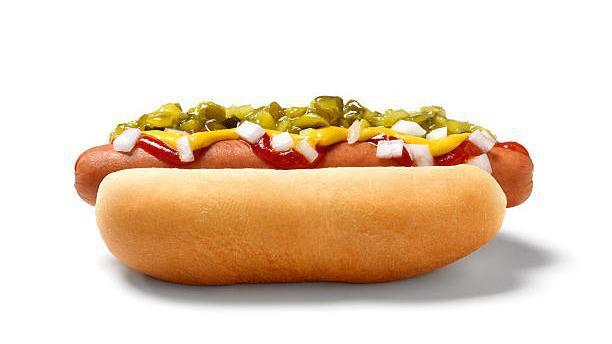 Plain Ol' Hotdog · choices include ketchup, mustard, cheese