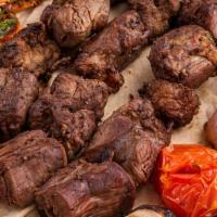 Tenderloin Shish Kabob Plate · Two skewers Of Top Quality Lamb Tenderloin served with grilled vegetables, tahini sauce and ...