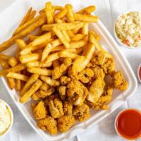 1 Lb Catfish Nuggets Dinner · Served with Fries, Coleslaw & Bread.
